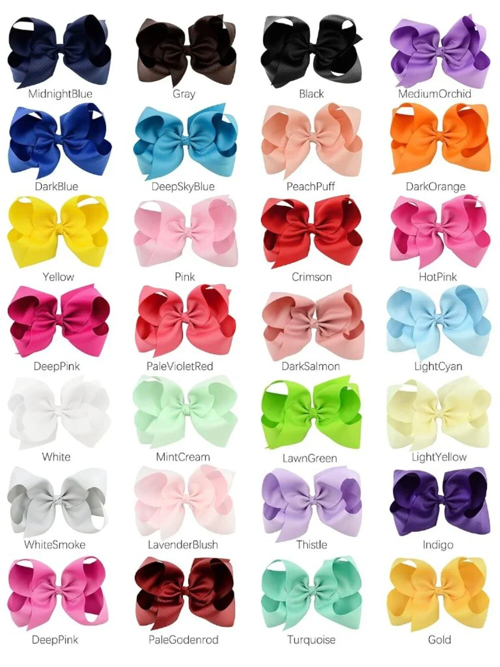 28pcs 6 Inch Hair Bows for Girls Large Hair Bows with Alligator Clips Toddler Ha